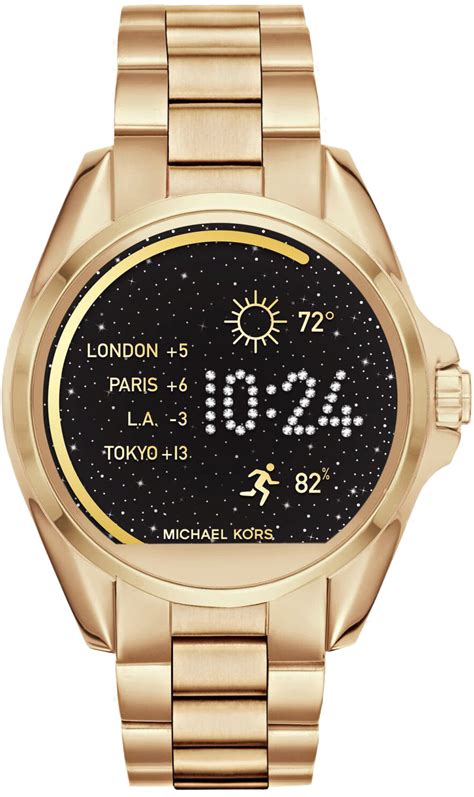 michael kors gold tone smartwatch|Michael Kors bradshaw smartwatch gold.